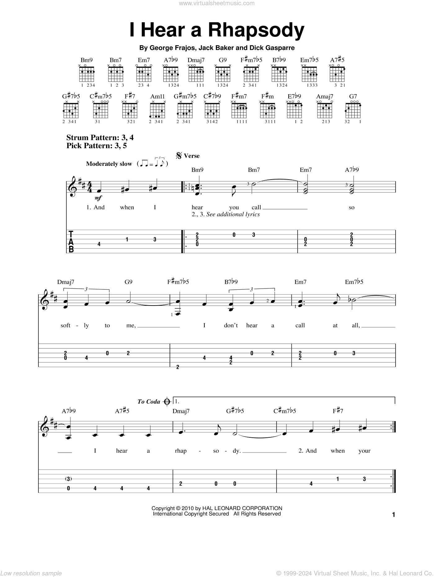 I Hear A Rhapsody