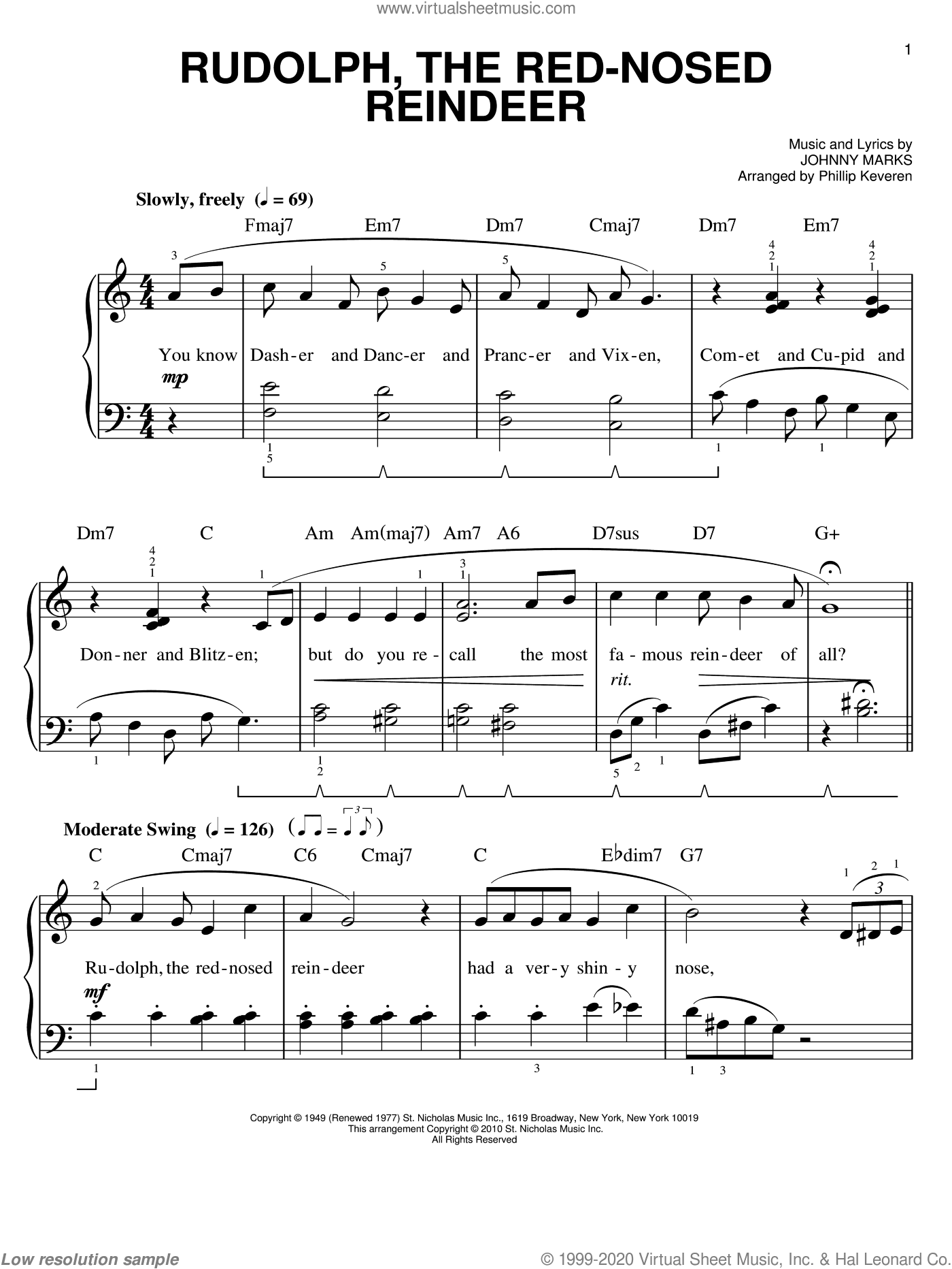 Rudolph The Red-Nosed Reindeer [Jazz version] (arr. Phillip Keveren)