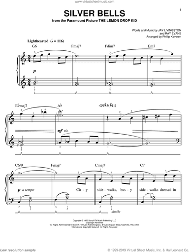 Silver Bells [Jazz version] (arr. Phillip Keveren)