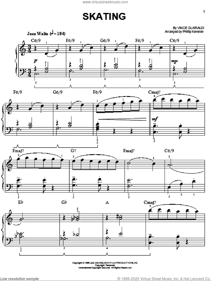 Skating [Jazz version] (arr. Phillip Keveren)