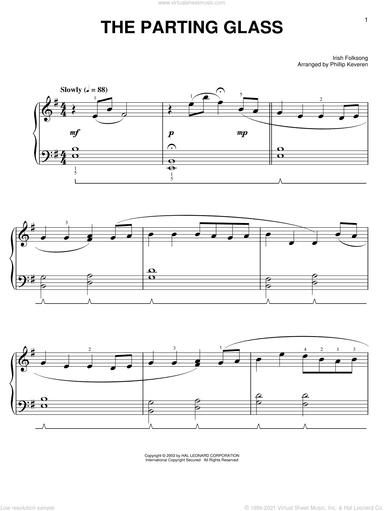 The Parting Glass (arr. Phillip Keveren)
