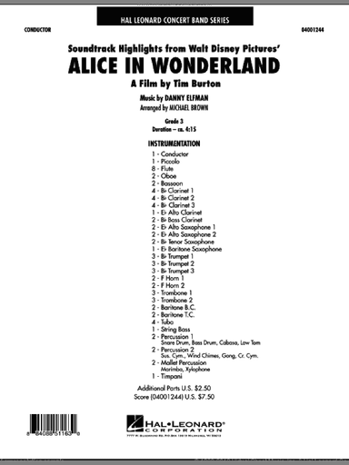 Alice In Wonderland, Soundtrack Highlights