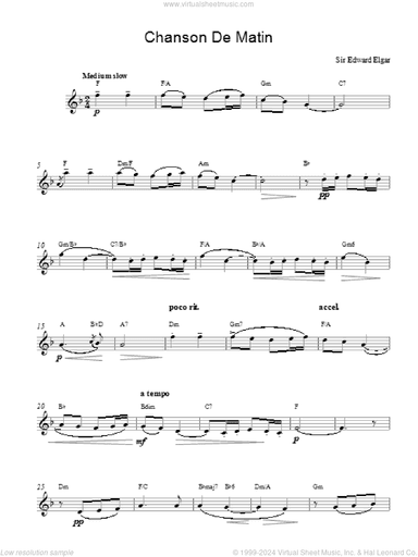 Chanson De Matin (Top Line)
