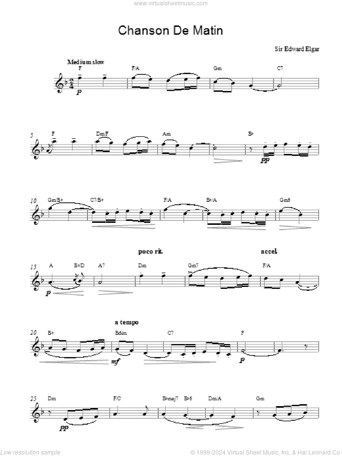 Chanson De Matin (Top Line)