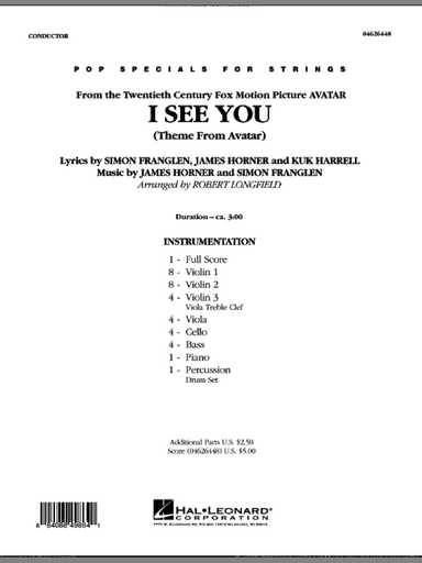 I See You (Theme from Avatar) (COMPLETE)