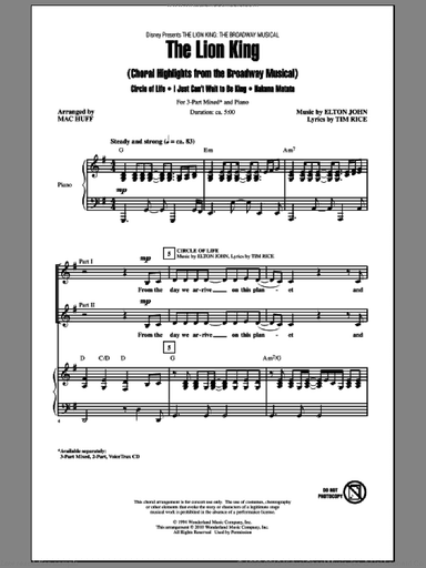 The Lion King (Broadway Musical Highlights)