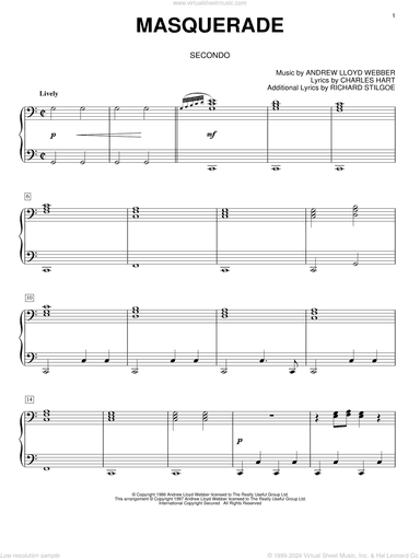Masquerade (from The Phantom Of The Opera)