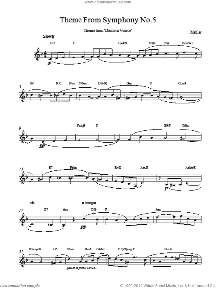 Adagietto (from Symphony No. 5, 4th Movement)