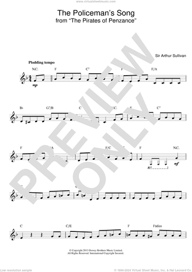 Policeman's Song From The Pirates Of Penzance