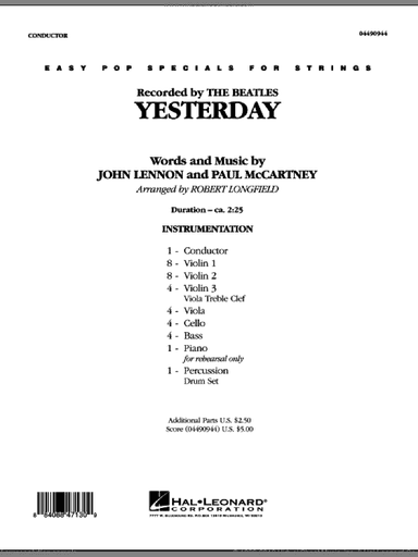 Yesterday (COMPLETE)