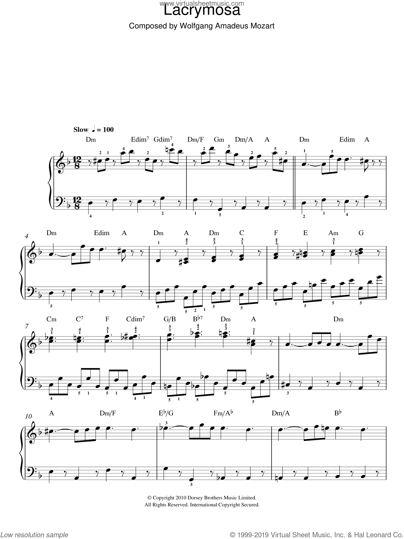 Lacrymosa (from Requiem Mass)