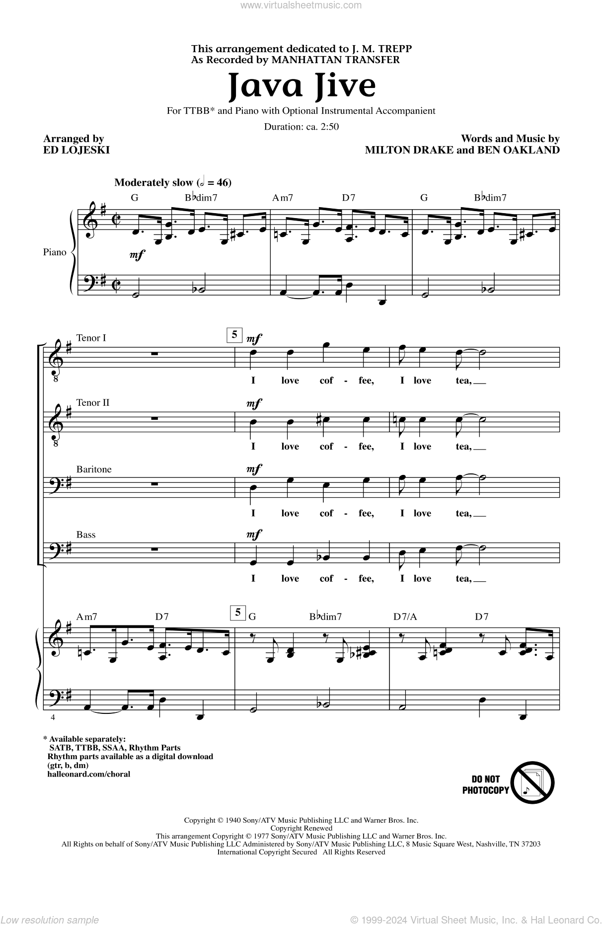 Java Jive (arr. Ed Lojeski)