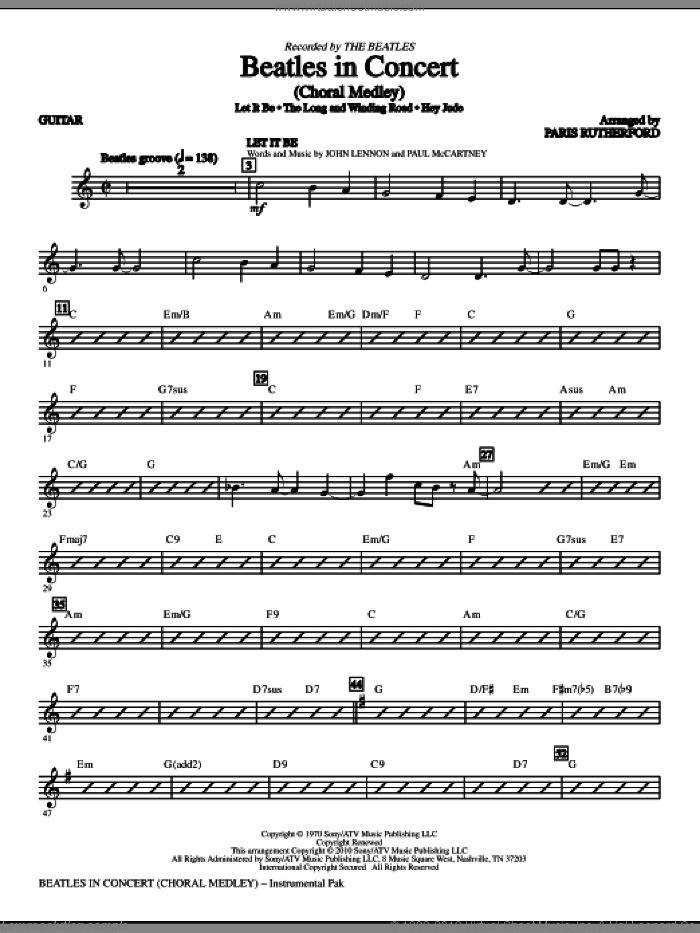 Beatles In Concert (Medley) (complete set of parts)