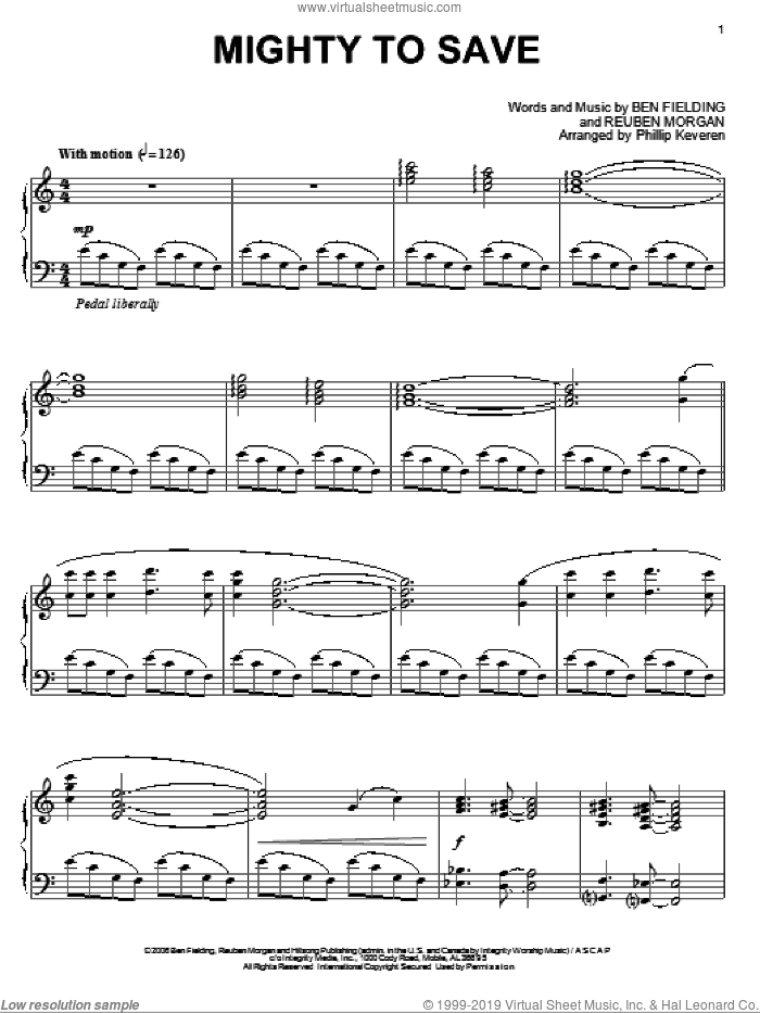 Mighty To Save [Jazz version] (arr. Phillip Keveren)