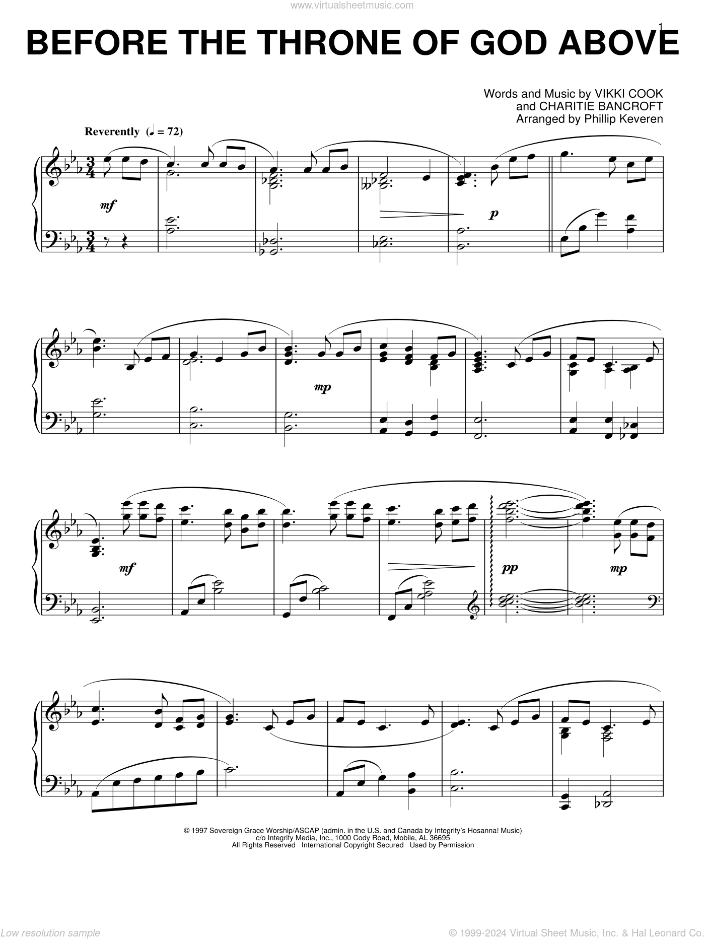 Before The Throne Of God Above [Jazz version] (arr. Phillip Keveren)
