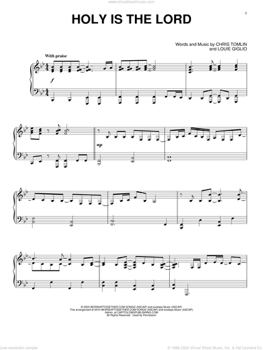 Holy Is The Lord, (intermediate)