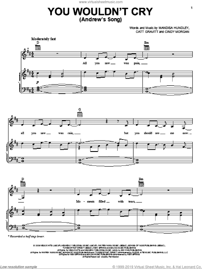 You Wouldn't Cry (Andrew's Song)