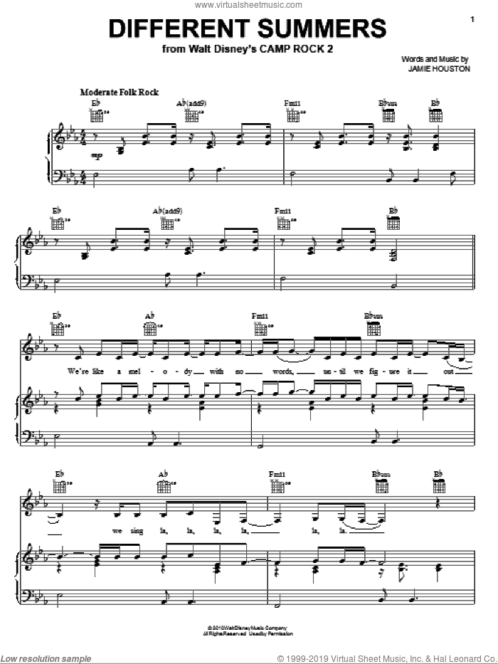 Different Summers (from Camp Rock 2)