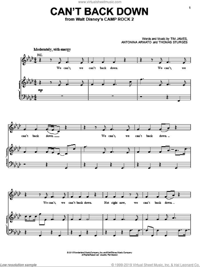Can't Back Down (from Camp Rock 2)