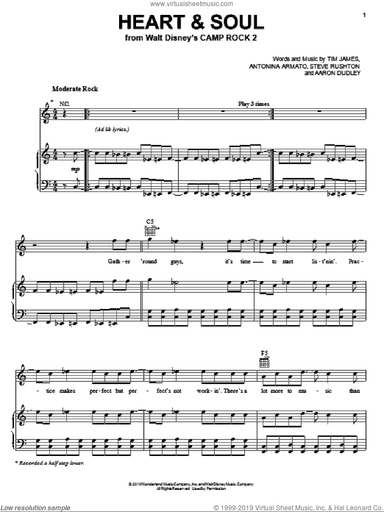 Heart And Soul (from Camp Rock 2)