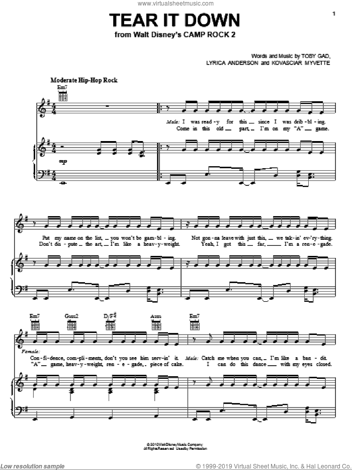 Tear It Down (from Camp Rock 2)