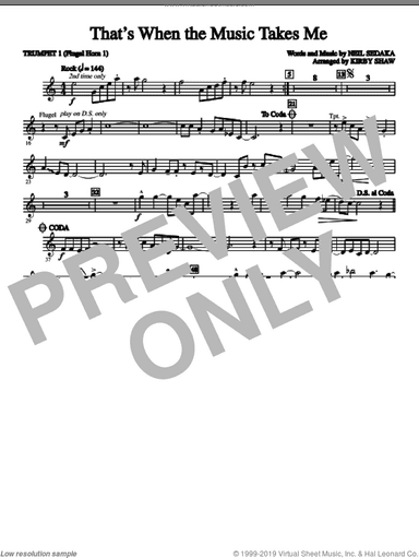 That's When The Music Takes Me (complete set of parts)