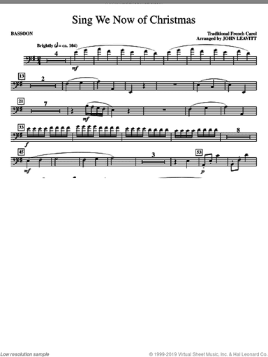Sing We Now Of Christmas (complete set of parts)