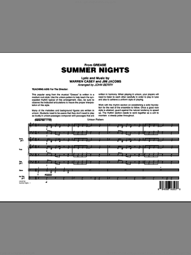Summer Nights (from Grease) (COMPLETE)