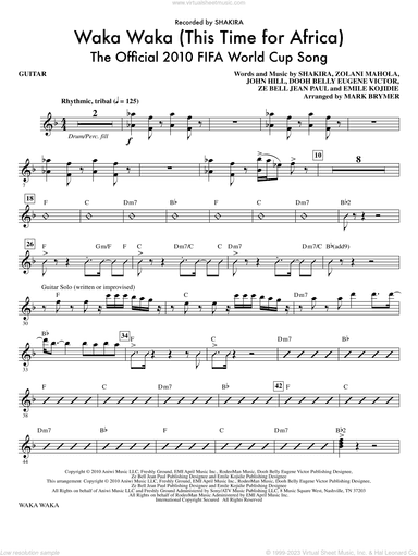 Waka Waka (This Time For Africa), the official 2010 fifa world cup song