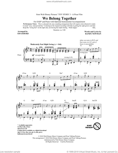 We Belong Together (from Toy Story 3) (arr. Ed Lojeski)