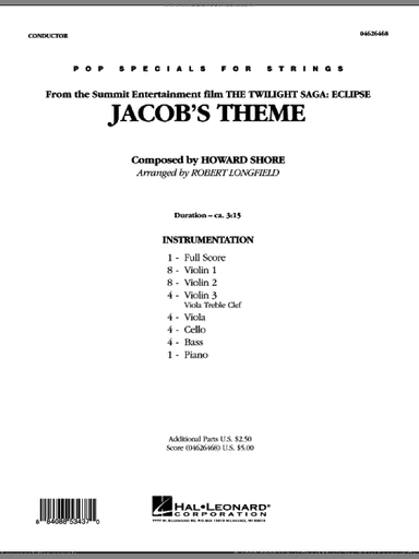 Jacob's Theme (from The Twilight Saga: Eclipse)