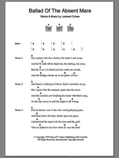Ballad Of The Absent Mare