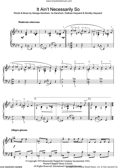 It Ain't Necessarily So (from Porgy And Bess)