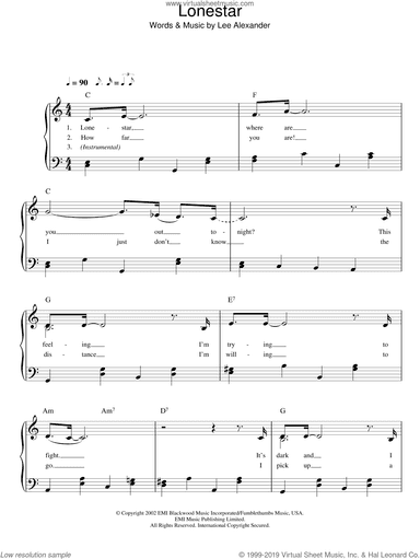 Lonestar, (easy)