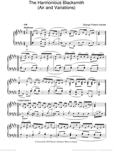 The Harmonious Blacksmith (Air And Variations)