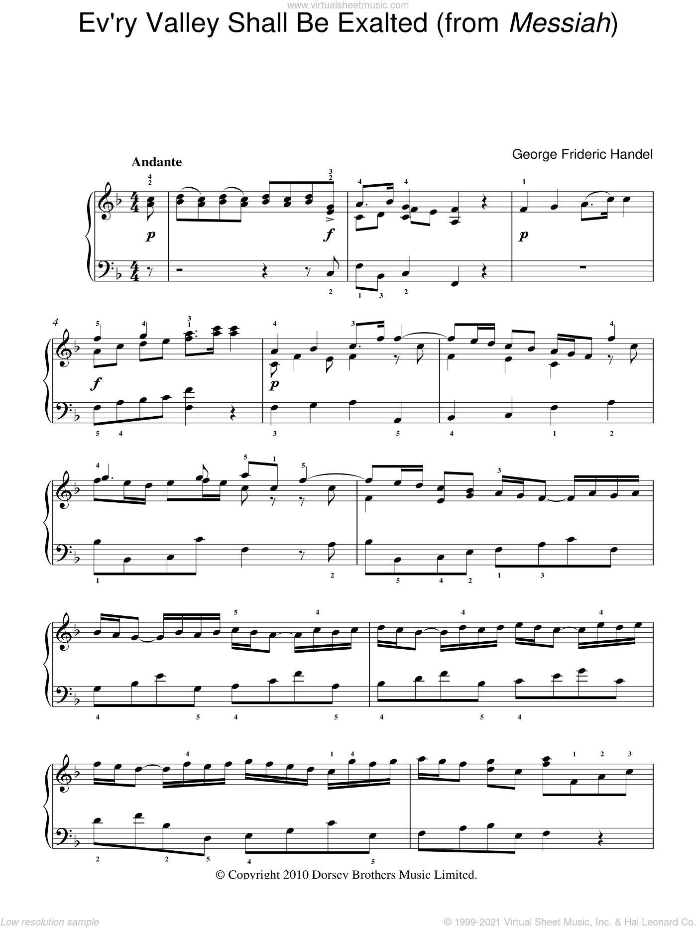 Ev'ry Valley Shall Be Exalted (from Messiah)
