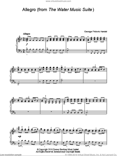 Allegro (from The Water Music Suite), (easy)