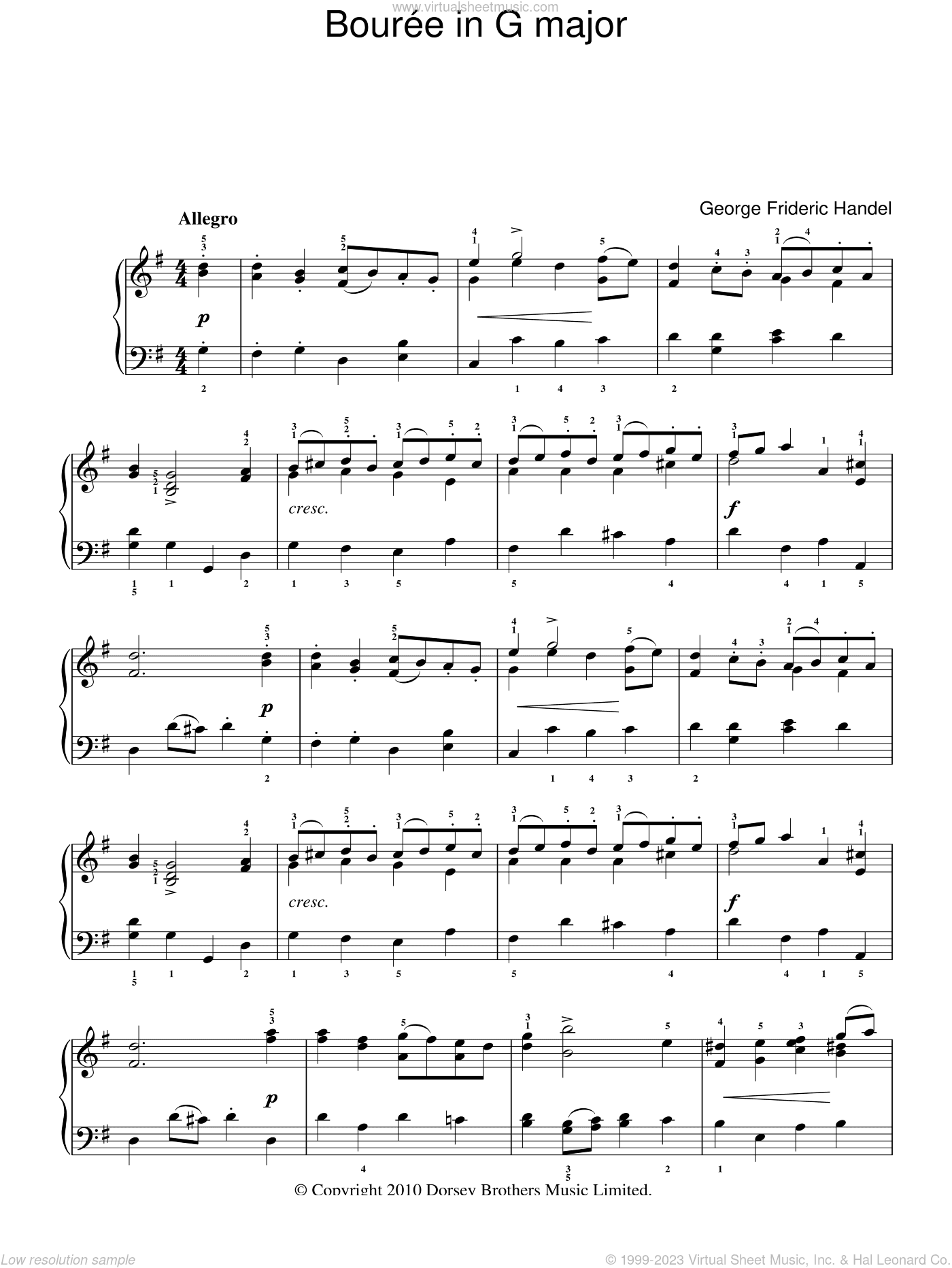 Bouree In G Major