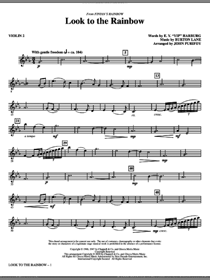 Look To The Rainbow (from Finian's Rainbow)