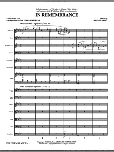 In Remembrance (complete set of parts)