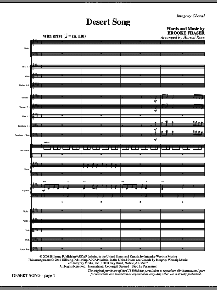 Desert Song (complete set of parts)