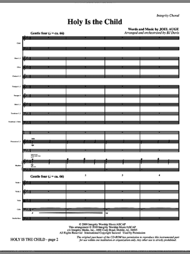 Holy Is The Child (complete set of parts)