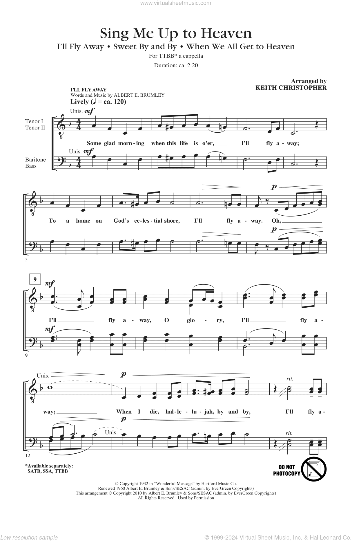 Sing Me Up To Heaven (Medley)