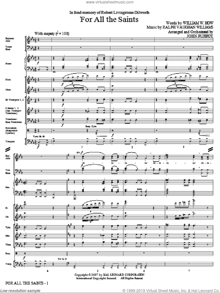 For All The Saints (complete set of parts)