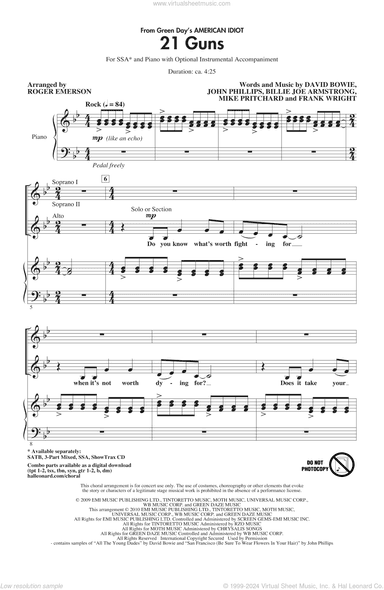 21 Guns (from Green Day's American Idiot) (arr. Roger Emerson)