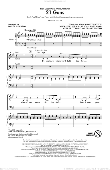 21 Guns (from Green Day's American Idiot) (arr. Roger Emerson)