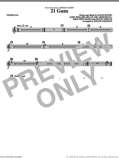 21 Guns (from American Idiot) (arr. Roger Emerson)