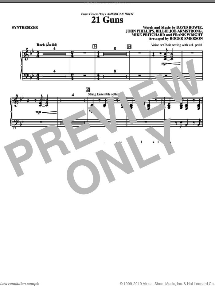 21 Guns (from American Idiot) (arr. Roger Emerson)
