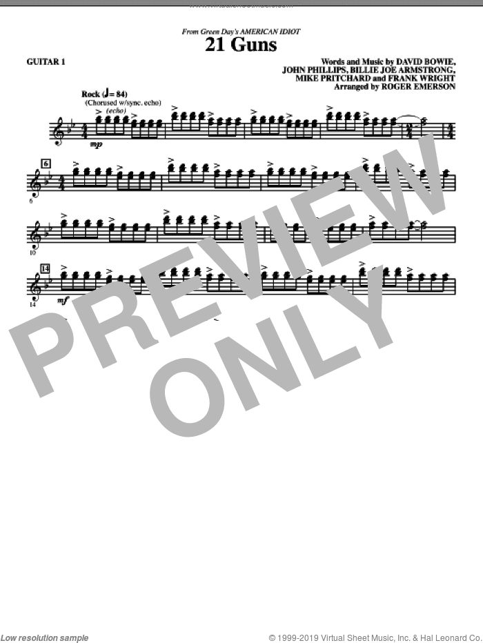 21 Guns (from American Idiot) (arr. Roger Emerson)