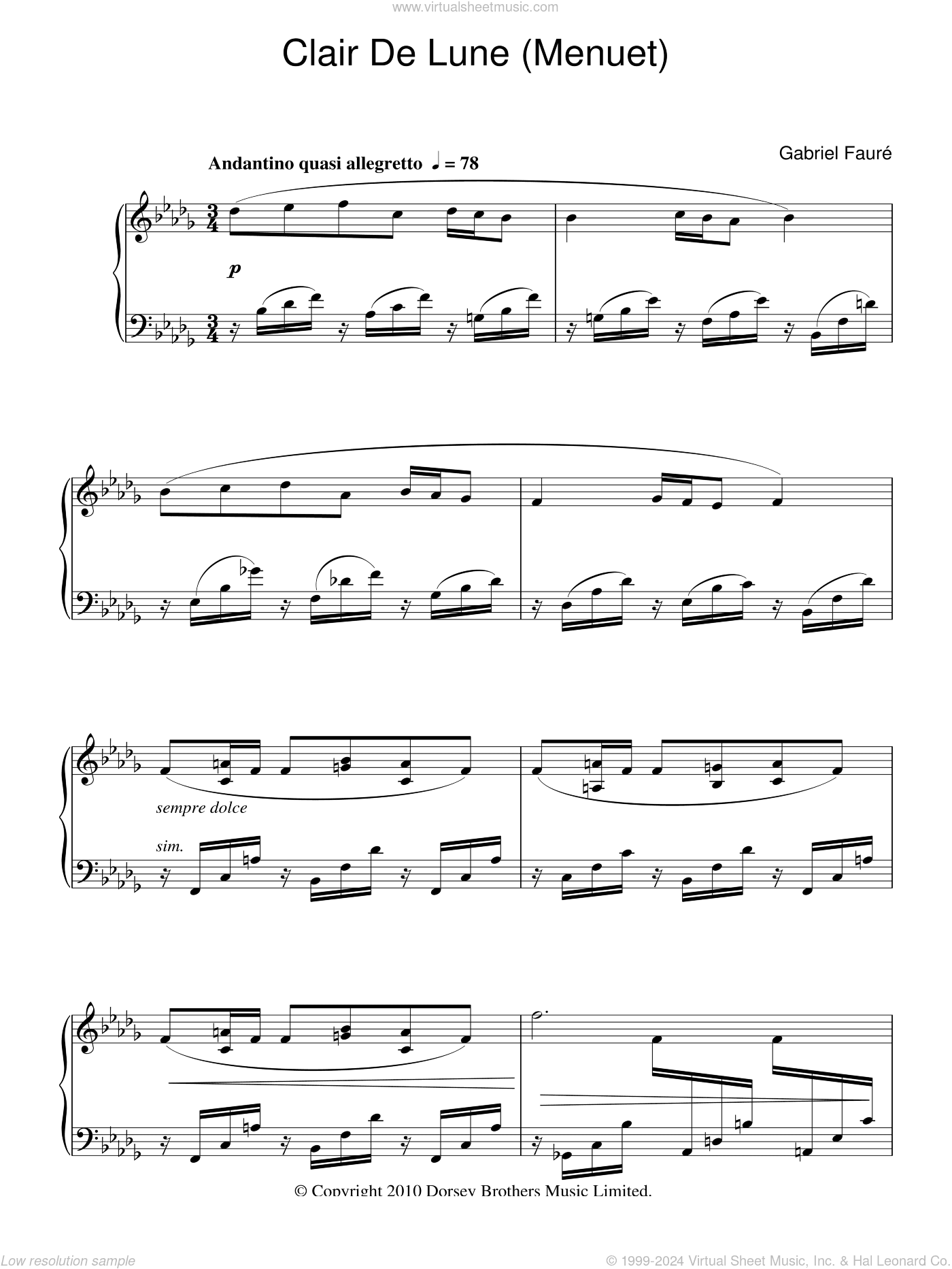 Minuet From Clair De Lune